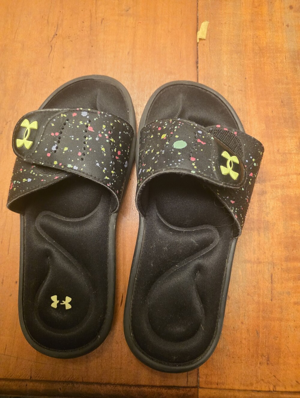 Black Under Armour UA Velcro Sandals Size 4y Youth